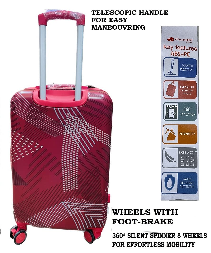Da Tasche Flymate Paris Arist Hard Luggage (SMALL-20INCH(55CM), RED) - Image 6