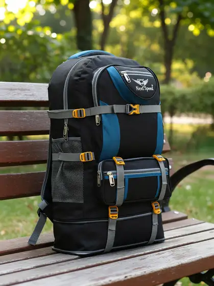 Tracking bag New Trekking bag Rucksack bag Rucksack - 90 L Rucksack - 90 L (Black, Multicolor) - Image 6