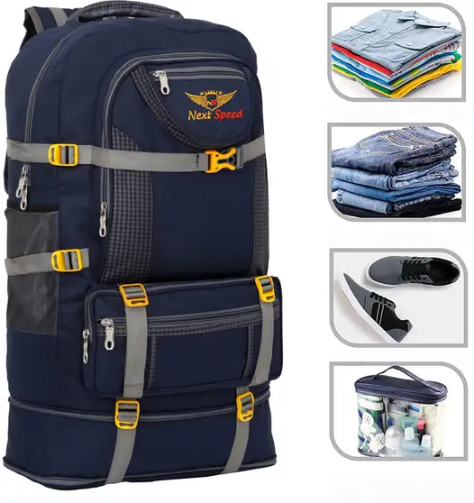 NEXTSPEED Fast Look New Trekking bag Rucksack bag Rucksack - 90 L Rucksack - 90 L (Blue, Grey) - Image 4