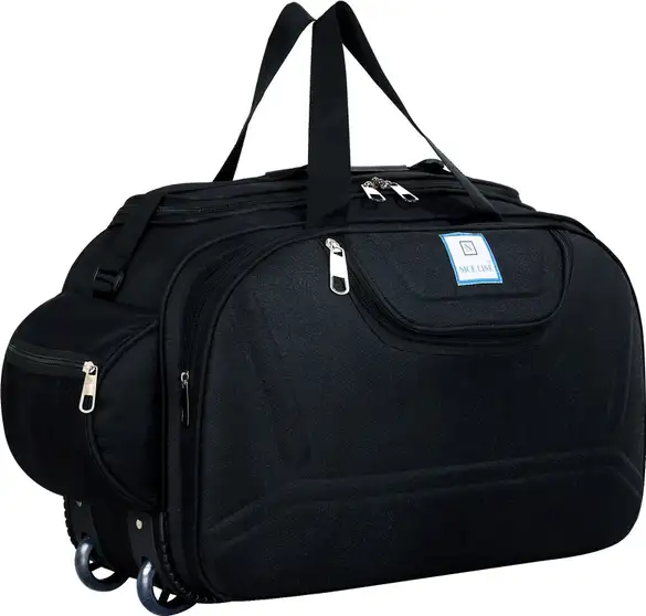 Nice Line (Expandable) 65 L Duffle Bag With Roller Wheels For Men & Women - Blue - Regular Capacity Duffel With Wheels (Strolley) - Image 3