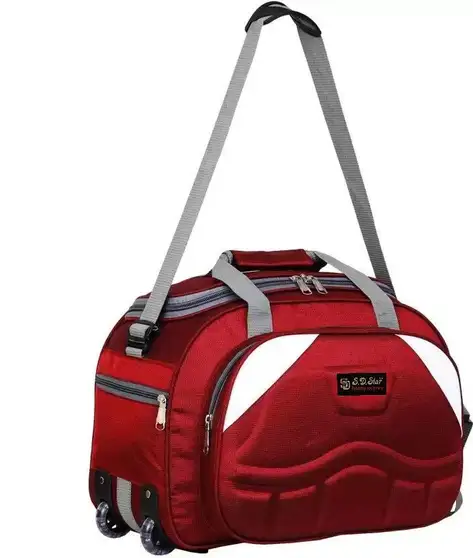 55 L Strolley Duffel Bag - Xfactor super premium - Maroon - Regular Capacity Duffel With Wheels (Strolley) - Image 7