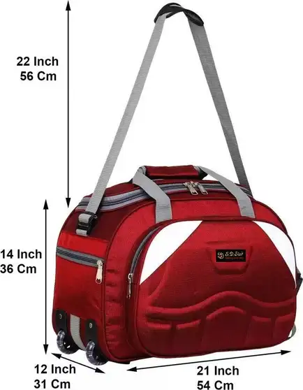 55 L Strolley Duffel Bag - Xfactor super premium - Maroon - Regular Capacity Duffel With Wheels (Strolley) - Image 6