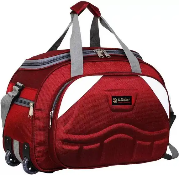 55 L Strolley Duffel Bag - Xfactor super premium - Maroon - Regular Capacity Duffel With Wheels (Strolley) - Image 5