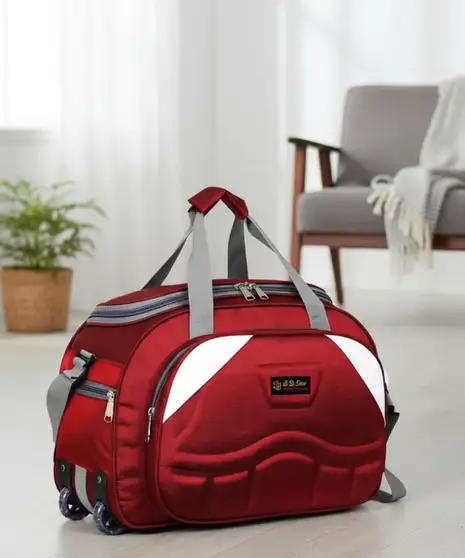 55 L Strolley Duffel Bag - Xfactor super premium - Maroon - Regular Capacity Duffel With Wheels (Strolley) - Image 2