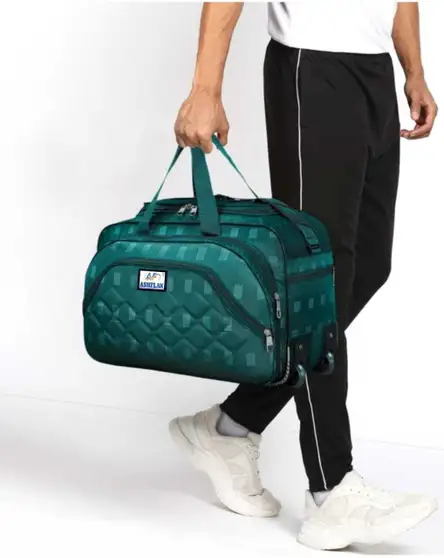 ASHFLAX Fancy ASHFLAX Combo 2 Set Luggage Travel Duffle Bag Duffel With Wheels (trolley) - Image 4