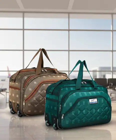 ASHFLAX Fancy ASHFLAX Combo 2 Set Luggage Travel Duffle Bag Duffel With Wheels (trolley) - Image 5