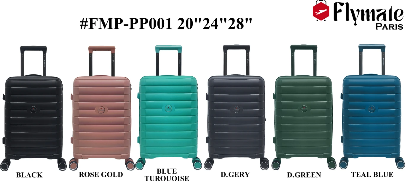 flymate paris Suitcase Combo (Pink) - Image 2