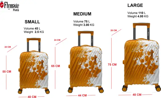 flymate paris Suitcase Combo (Orange) - Image 3
