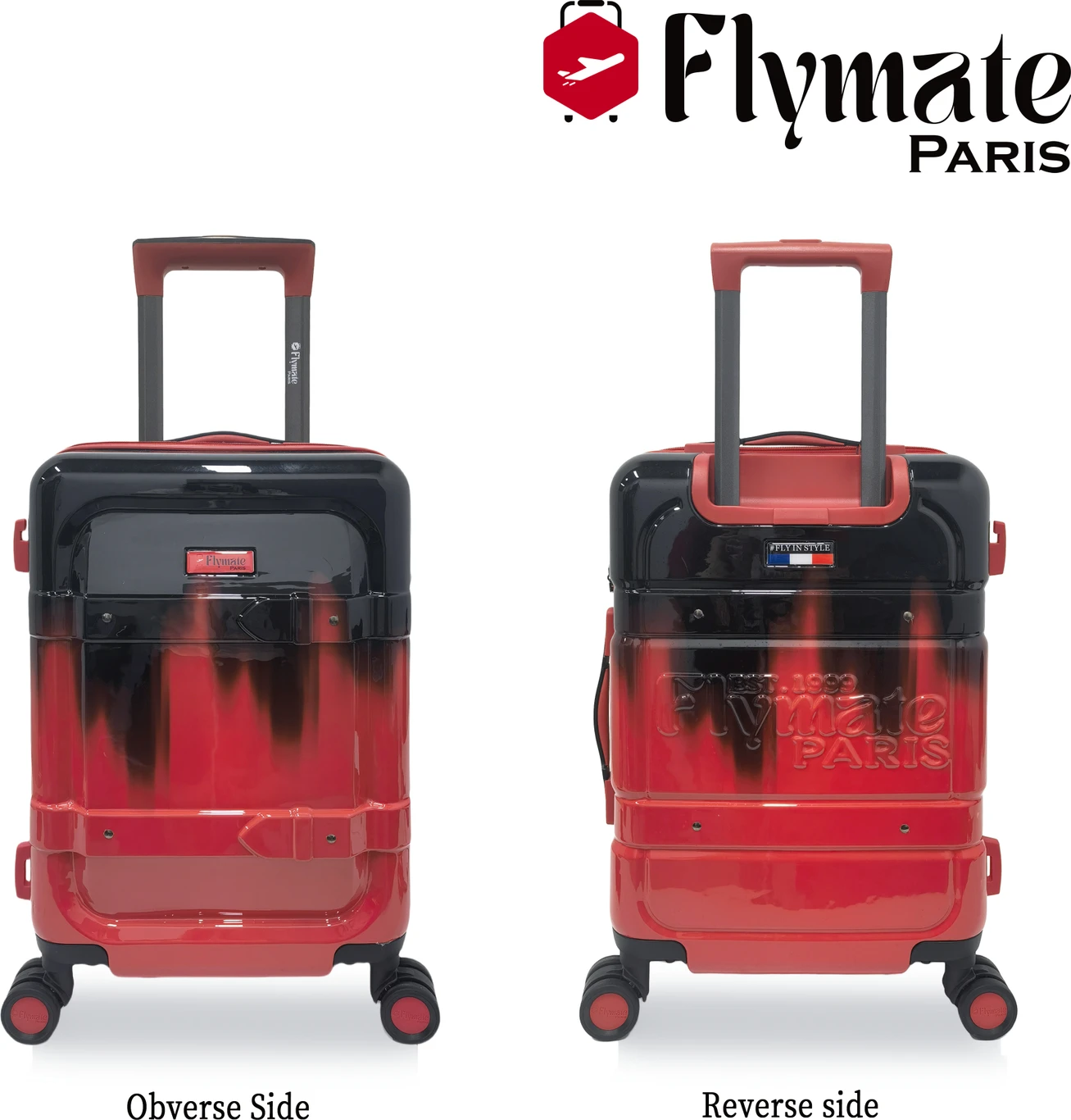 flymate paris Suitcase Combo (Red) - Image 2