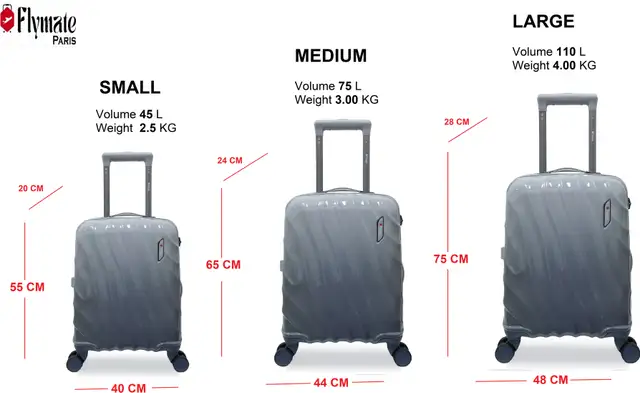 flymate paris Suitcase Combo (Grey) - Image 2