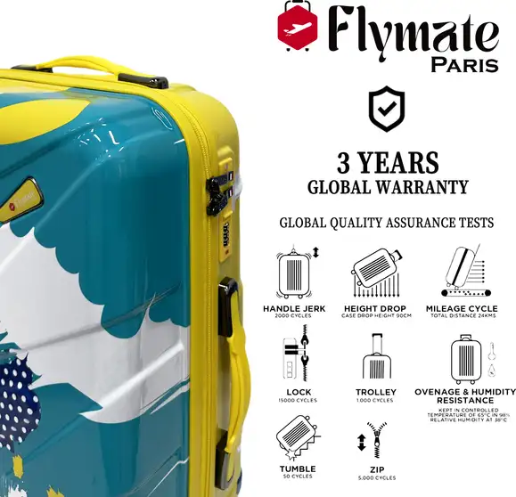 flymate paris Suitcase Combo (Yellow) - Image 4