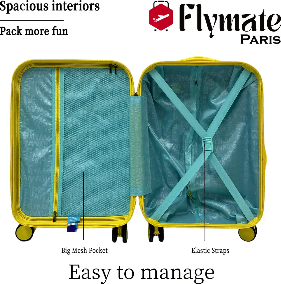 flymate paris Suitcase Combo (Yellow) - Image 5