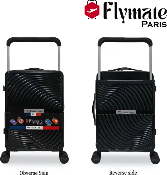flymate paris Suitcase Combo (Black) - Image 2