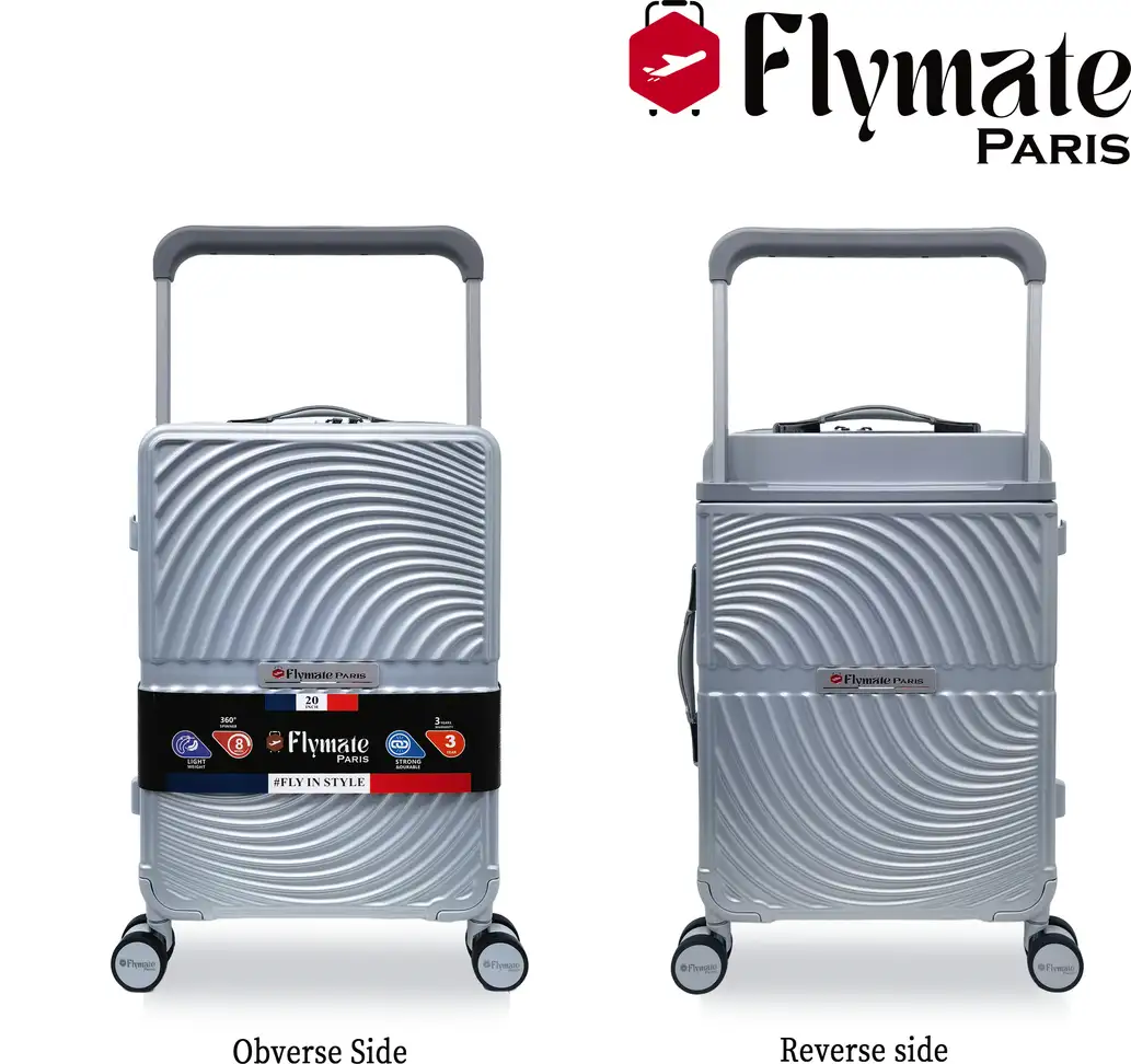 flymate paris Suitcase Combo (Silver) - Image 3