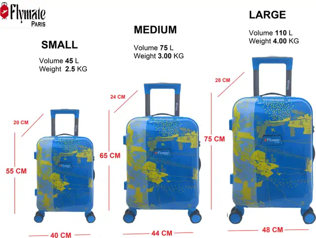 flymate paris Suitcase Combo (Blue, Green) - Image 2