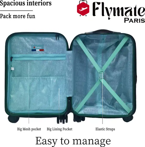 flymate paris Suitcase Combo (Green) - Image 4